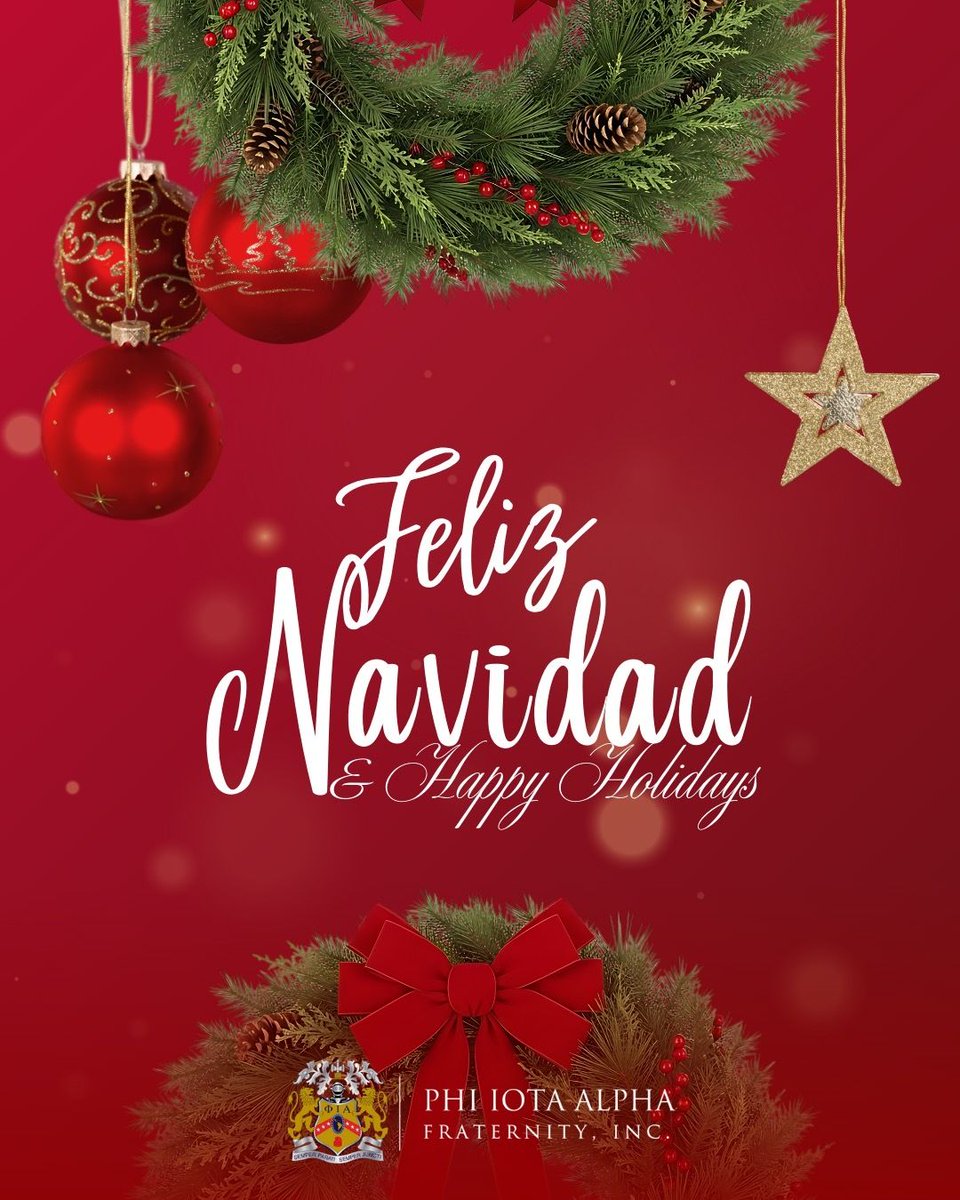 Happy Holidays from the brothers of Phi Iota Alpha!

May your holidays be filled with peace, laughter, and renewed energy as we look ahead to the new year 🎄✨