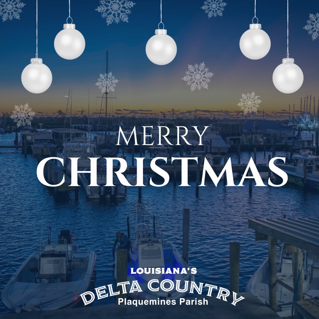 SeePlaquemines's tweet photo. Merry Christmas from the Plaquemines Parish Tourism Commission! 🎄 https://t.co/lWOHunHERr