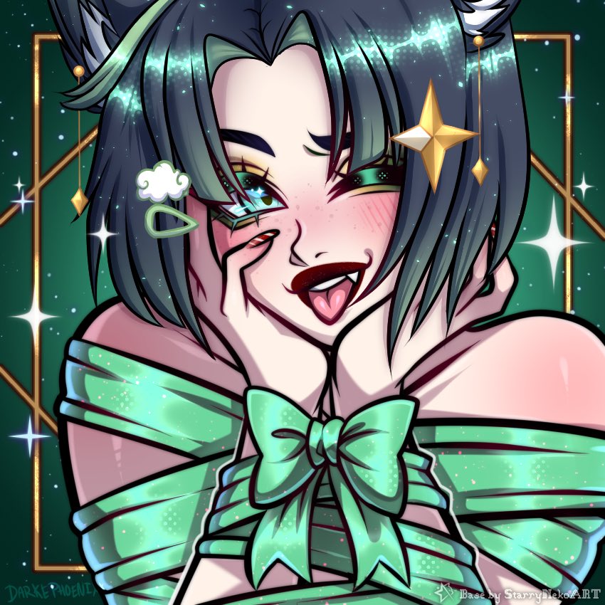 Merry Christmas Starclouds!

I’m your gift today 💚 what did you get me? 👀

🎨 - <a href="/DarkePhoenixx/">DarkePhoenix ☆Vgen Open☆</a>