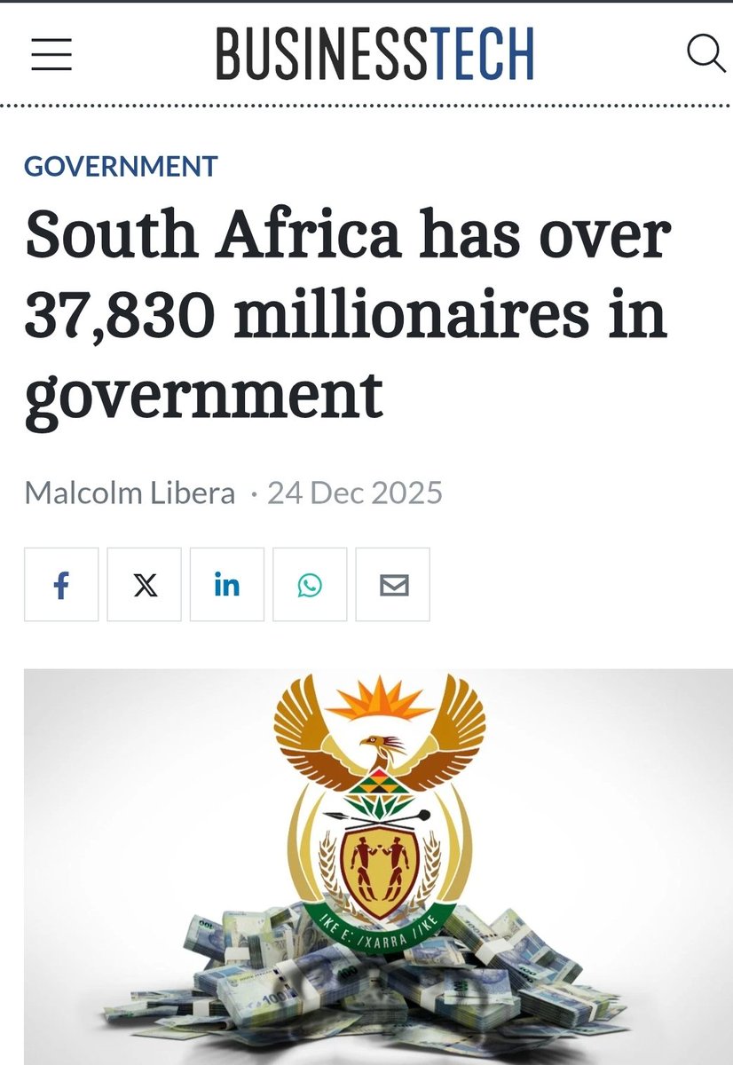 But it's Apartheid and the white man's fault that blacks are poor.