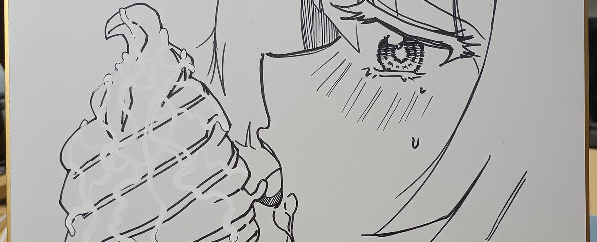 明日は仕上げ作業
3ページくらいやりたい

色紙久しぶりに描いた 