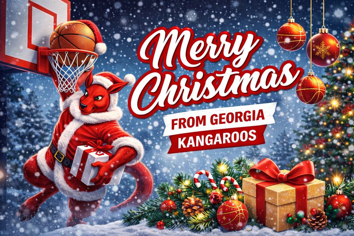 IAMROO__'s tweet photo. From our family to yours, Merry Christmas!  The Kangaroo Family would like to wish you a very special and happy holiday to everyone out their in RooNation.  Be ready to bounce with us in 2026 season.  

#GeorgiaKangaroos #USBN #2026USBC #Canton #Cherokee #basketball https://t.co/oh3gfuxIRb