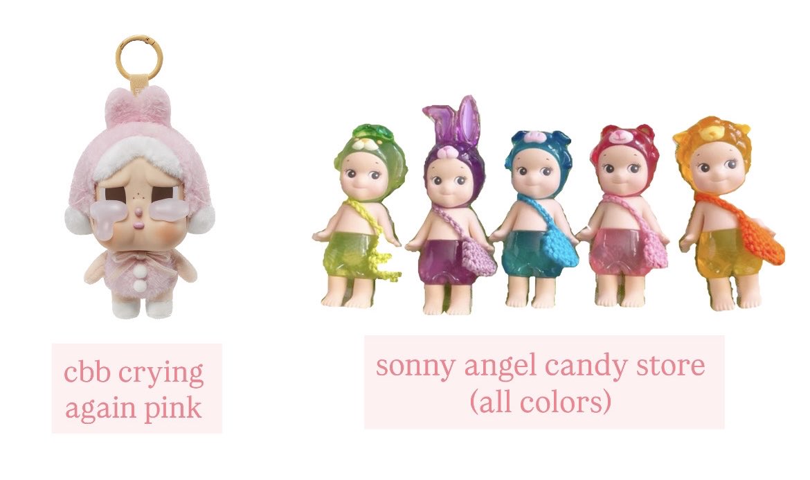 GUYS!!! 

u need to help me find these cutesy stufff, my wishlist 🌷 but still put reasonable price ya

#wtb #wtb #wtb #wtb #wtb sonny angel candy store #wtb crybaby crying again pink