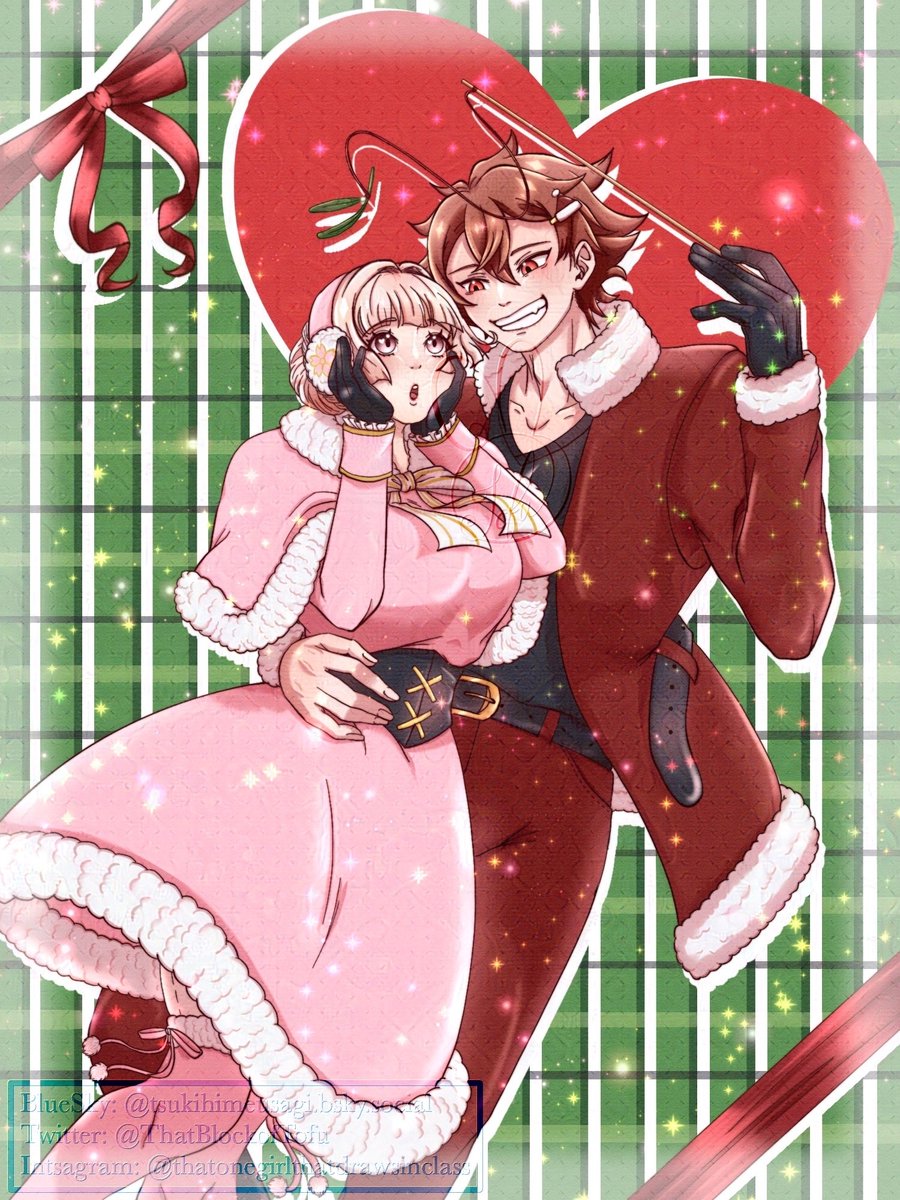 curechime's tweet image. i received the most wonderful secret santa gift from my friend!! it's aceyuu with a mistletoe!! 🩷💕💕 thank you so much again @/ThatBlockofTofu !! 🩷🩷🩷