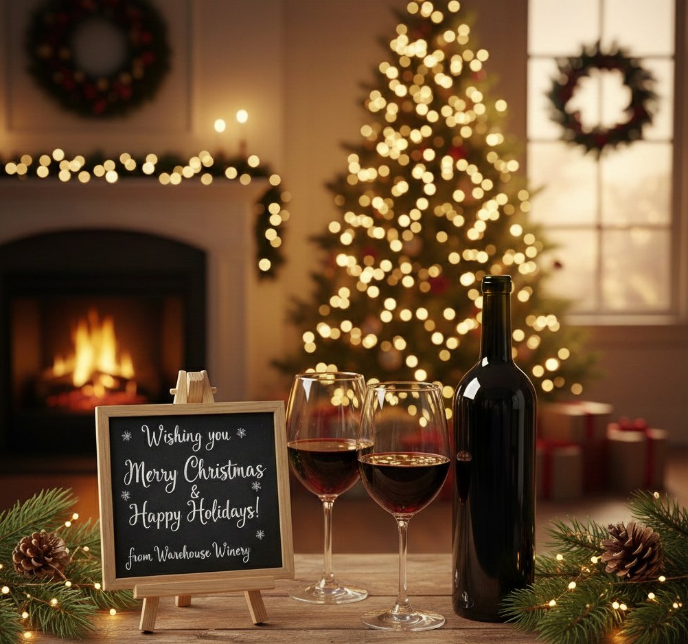 Wishing everyone a very Merry Christmas and Happy Holidays from our family at Warehouse Winery! 🎄We hope your season is filled with joy, warmth, and delicious moments shared with loved ones.

Thank you for being a part of our journey this year. We can't wait to share more
