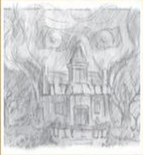 Getting_GB's tweet image. Concept sketches for Happy Holidays from Dead House, part of the cancelled Goosebumps Gold series. Like it, this book never came to fruition.