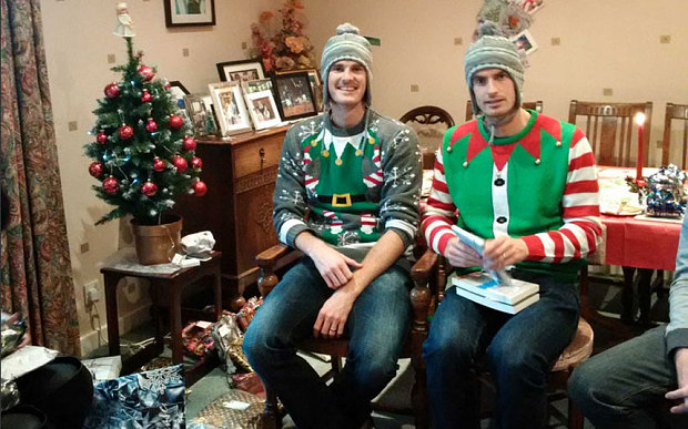 A Merry Christmas class photo from Andy Murray and brother Jamie