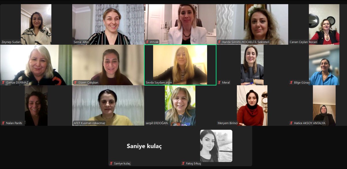 Genel Başkan Yardımcımız Zeynep Sudan başkanlığında, Genel Merkez Kadın Çalışmaları Başkan Yardımcılarımız ile  aylık olağan  toplantımız gerçekleştirildi. 💦🌱🧿

<a href="/alibabacan/">Ali Babacan</a> <a href="/devapartisi/">DEVA Partisi</a> 
<a href="/zeynep_sudan/">Zeynep Sudan</a>