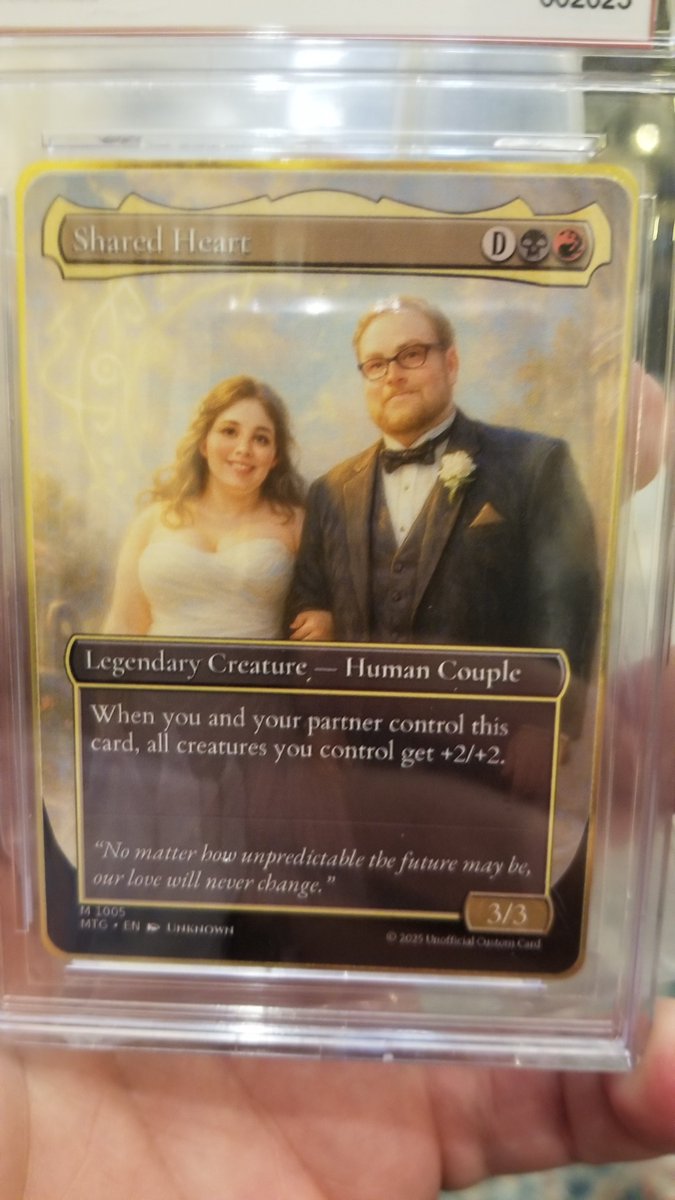 Merry Christmas to all! My sister gave us a custom Magic card. The AI is AI, but at least it tried to make me look good lol