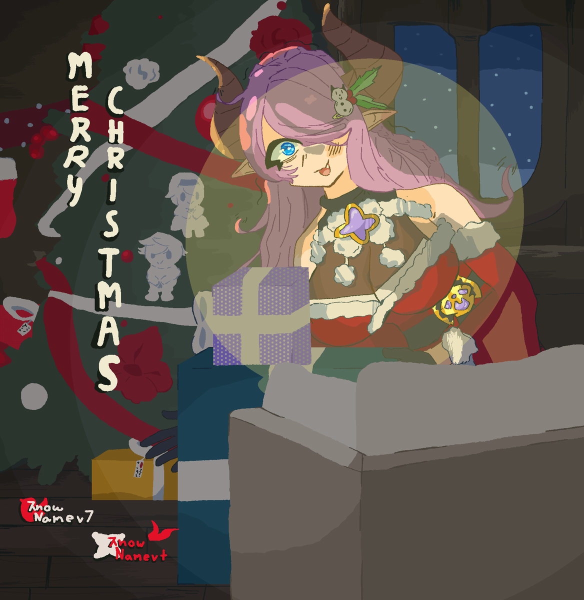 merry christmas everyone!! someone was spotted planting presents at the christmas tree