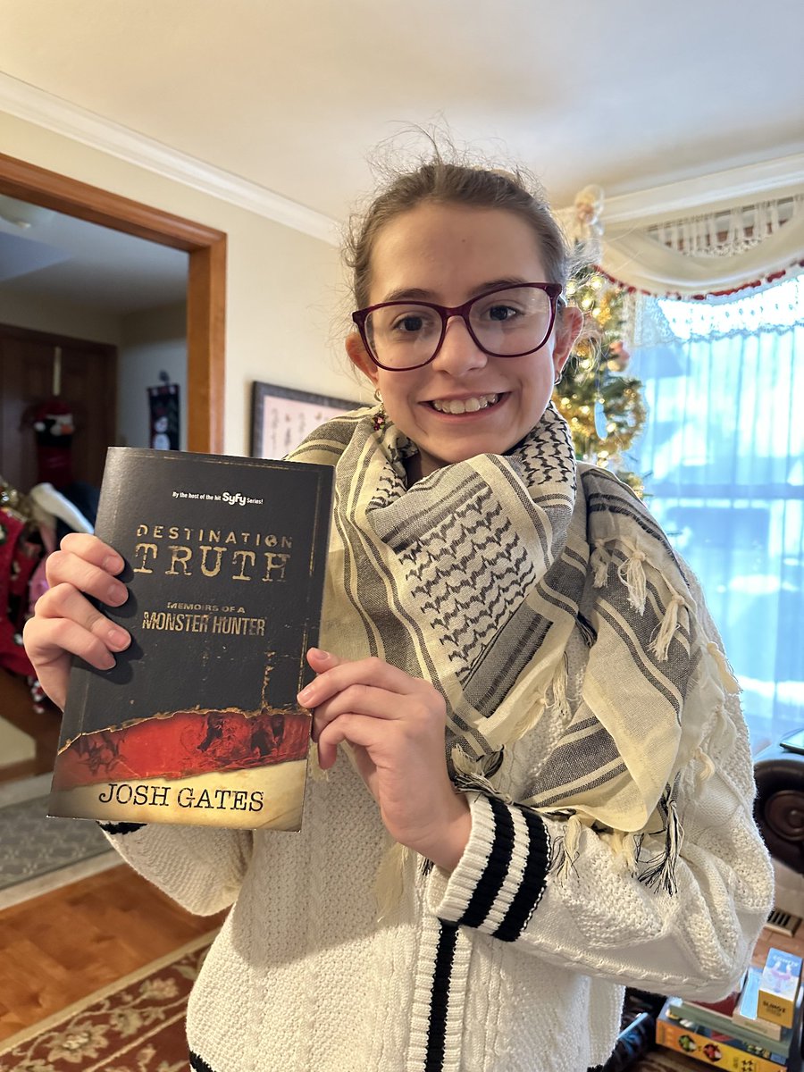 . <a href="/joshuagates/">Josh Gates</a>. My daughter was super excited today to open up her scarf and even more excited for your book.  Happy Holidays!#ExpeditionUnknown #DestinationTruth