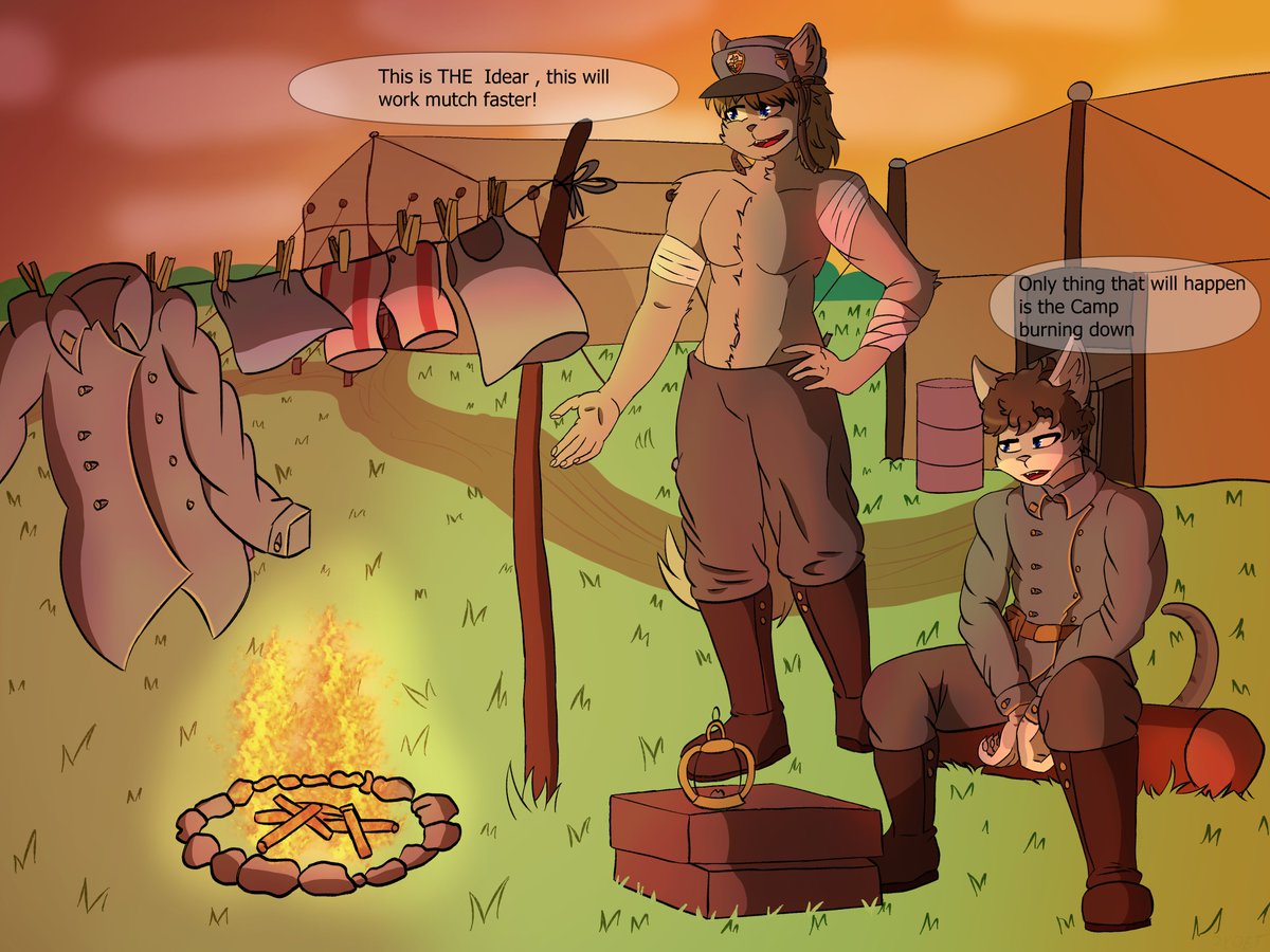 "THIS IS  A GREAT IDEAR!"  -Proposed by Generic Gasco Soldier Nr.36

Featureing <a href="/kay_bo3/">G1AN!!</a> , very good bro 

This..took a lil to make x3

  #furry #furryart #antro #art #illustration #furryartwork #digitalart
#FugaMelodiesofSteel  #戦場のフーガ