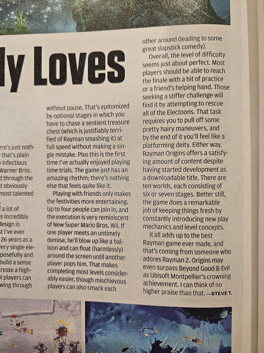 RaymanForSmash's tweet image. Nothing crazy but my Christmas gift to y'all is an old Nintendo Power review of Rayman Origins I found lying around. It was the highest reviewed game that month even beating out Mario 3D Land!

Happy Holidays everyone ❤️