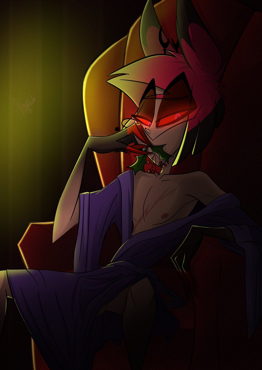 YuNaKiXXX's tweet image. ✨ Merry Crises ✨ 

Have a wonderful Christmas time! Yunaki has a present for you 😗😗😗 and Alastor, too 😏

#Alastor #HazbinHotelFanart #HazbinHotelAlastor #radiodemon