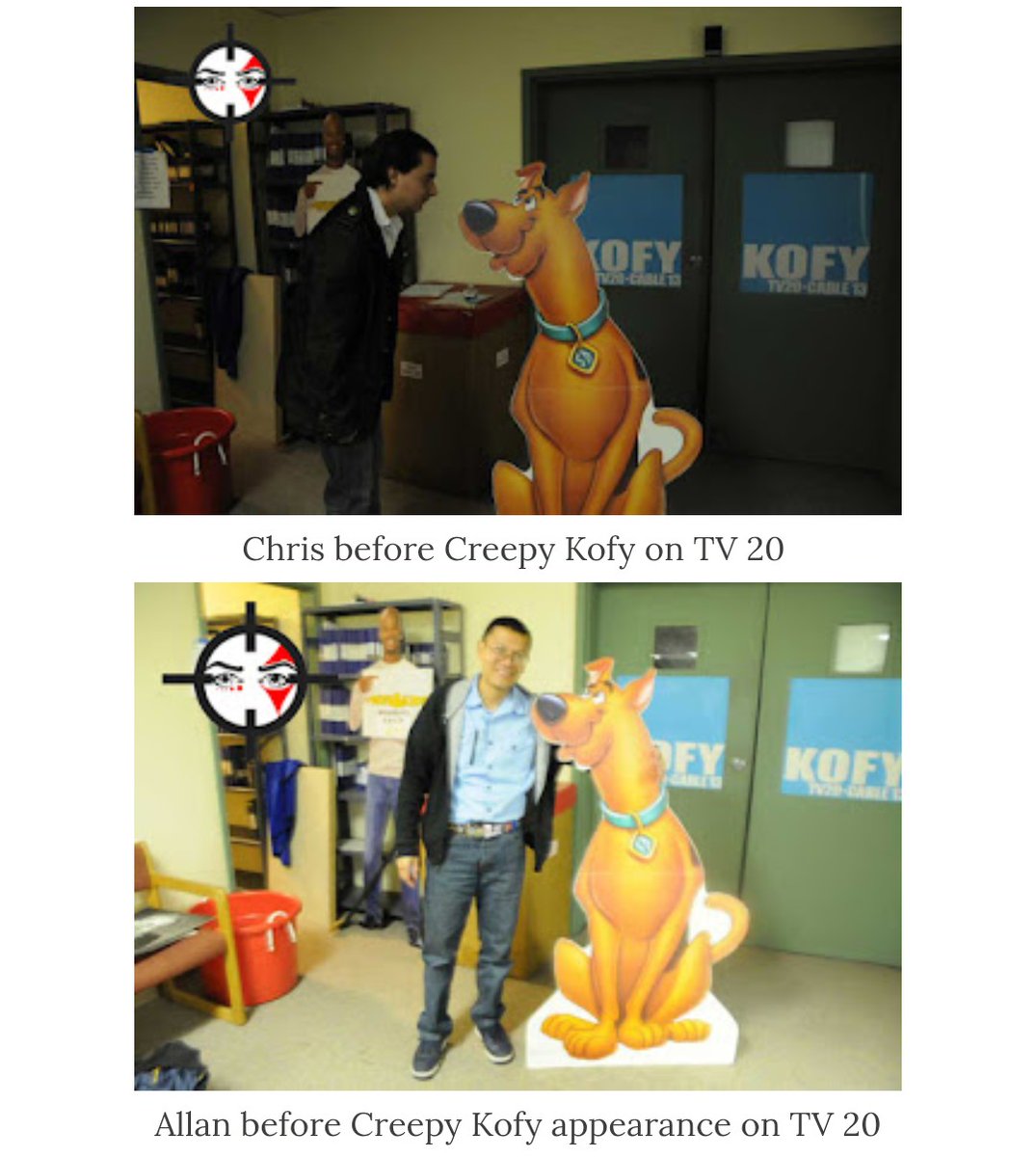chrisperguidi's tweet image. #creepykofy #tv20 #sanfransisco #allanangel #perguidi #scoobydoo 
#2007 Chris and Allan hang out at Kofy 20 in San Francisco