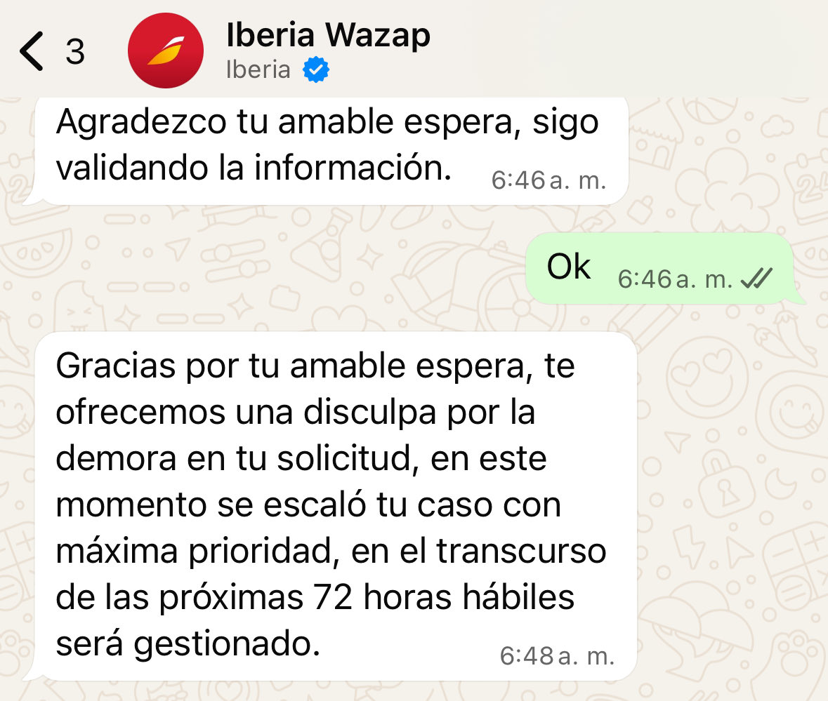 francescoabba's tweet photo. @lopezandres_ @Iberia @AesaSpain Wow exactamente el mismo mensaje que recibí varias veces 😳😡 https://t.co/YqEnooW0O4