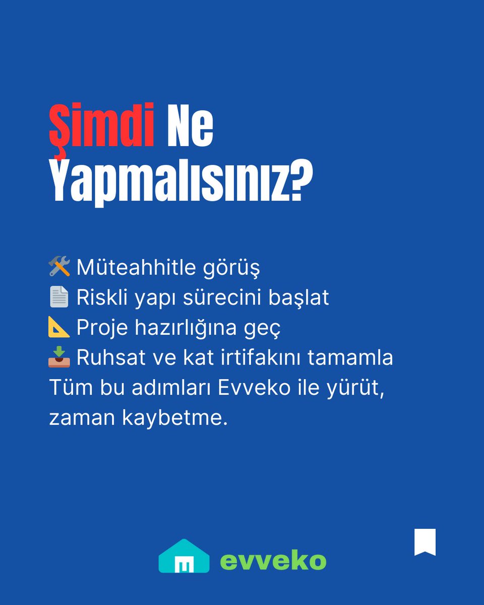 evveko's tweet photo. Yarısı Bizden kampanyası 31 Aralık 2026’da bitiyor ama sadece başvuru yetmez!
O tarihe kadar 👉 ruhsat alınmış ve kat irtifakı kurulmuş olmalı.

Zaman daralıyor.
Geç kalan, destekten yararlanamaz.
📲 https://t.co/SIOeVaVCSQ

#yarısıbizden #kentseldönüşüm #riskliyapı #evveko https://t.co/uKrohSVbNk