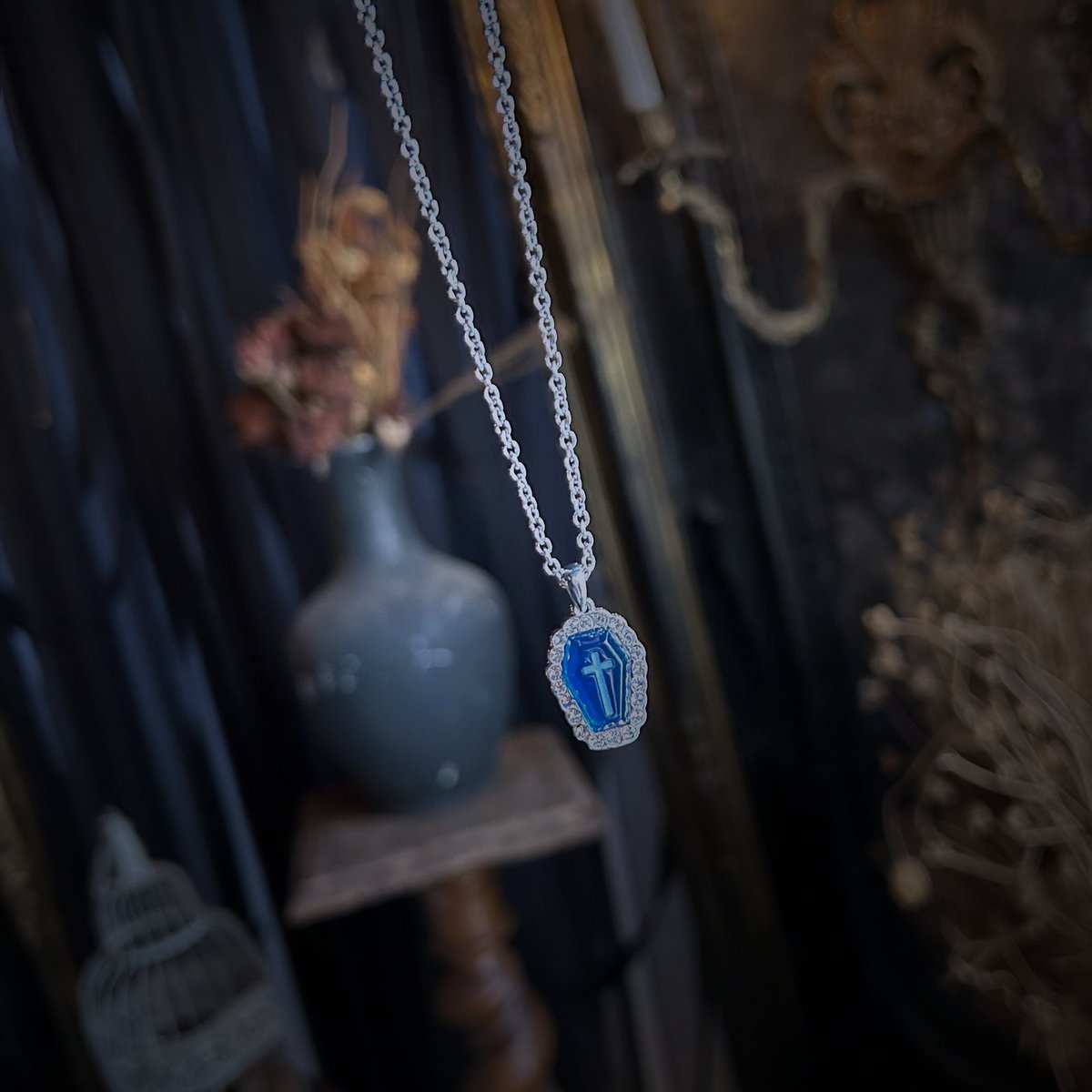 タグ付☆ビーズ棺ネックレス(真鍮)Moitieモワティエ 棺ビーズリング