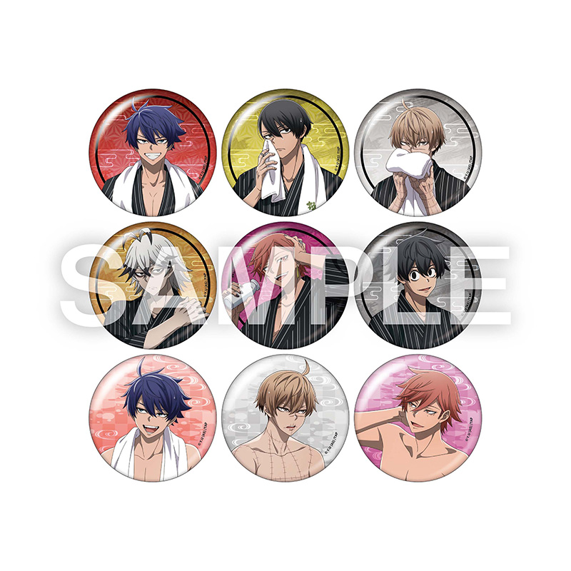 1月8日12時より予約受付開始 桃源暗鬼×極楽湯 RAKU SPA 缶バッジ