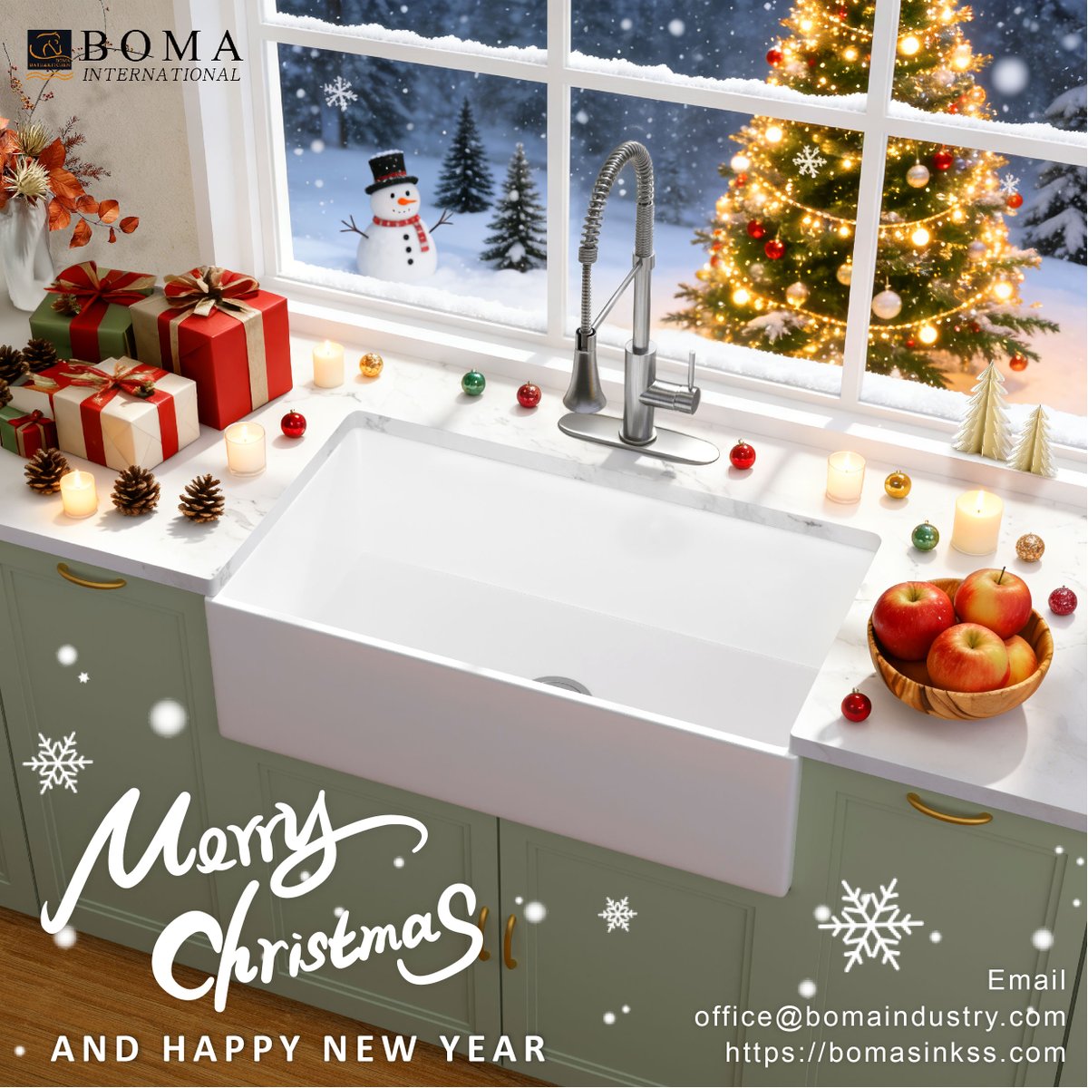 Season’s greetings from Boma.✨
Thankful for a year of collaboration, craftsmanship, and trusted partnerships.
Wishing our partners a warm Christmas and a strong, successful year ahead.

#MerryChristmas #HappyNewYear 
#CeramicSinkFactory #BathroomIndustry