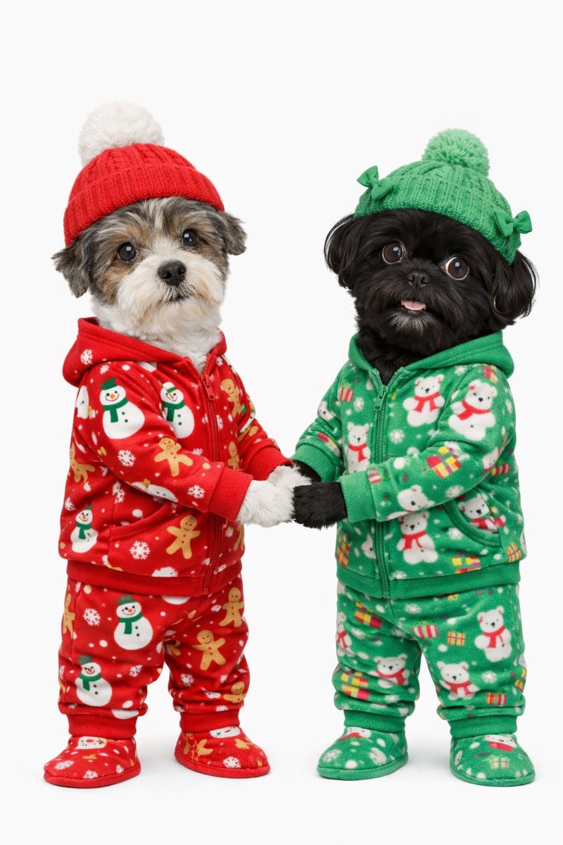 The3Yorkiteers's tweet photo. @XanawuCats @MrWuggums We is gonna being safe. Take that #YuleCat. Teala and me, we got some new clothes for tonight 🩶💗 #chilltent #cactusgulch #heyforthehols #Christmas https://t.co/k4mnJgCZqo