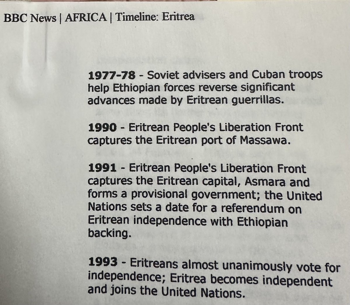 NeguseRachel's tweet image. Time Line &amp;amp; Key events of Eritrean 🇪🇷 history 🇪🇷