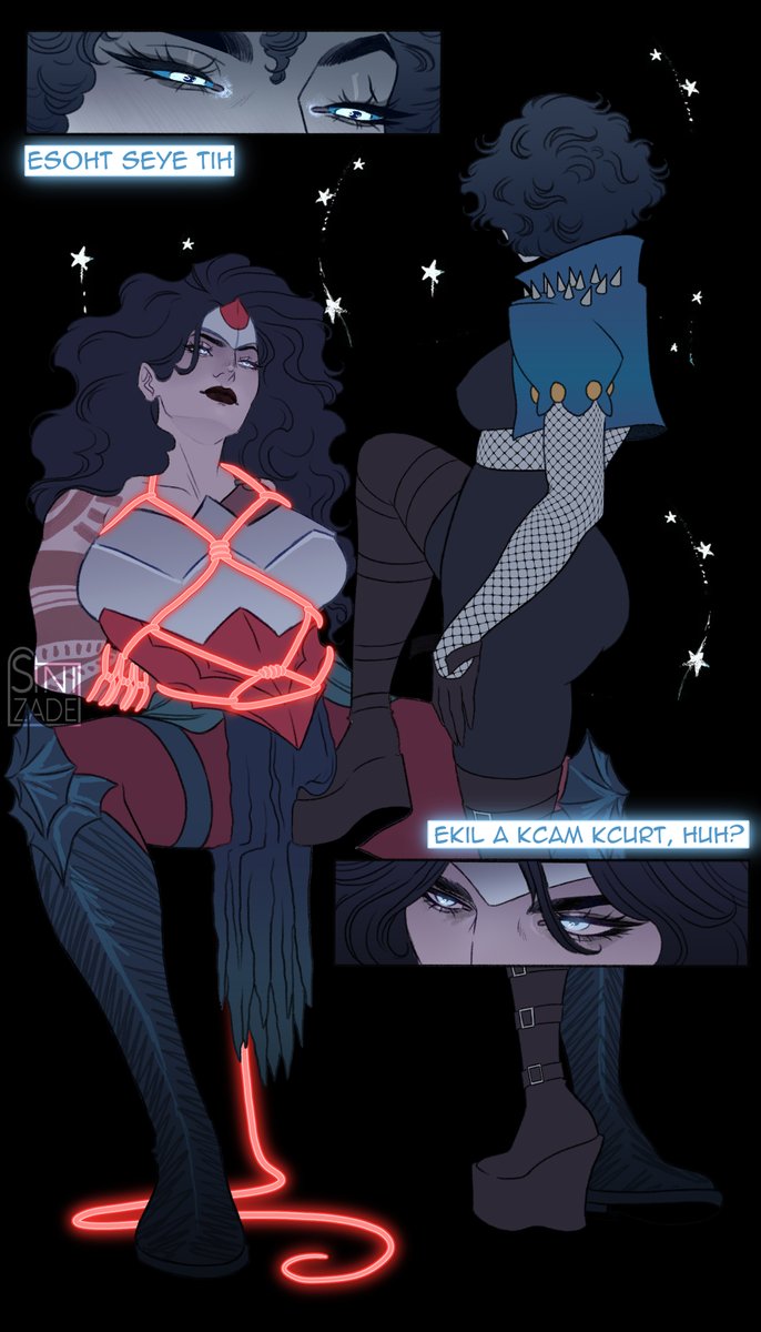 Samandriade's tweet image. This is how you tie up a tall girl 🫡
.
#DC #Dccomics #AbsoluteWonderWoman #AbsoluteZatanna