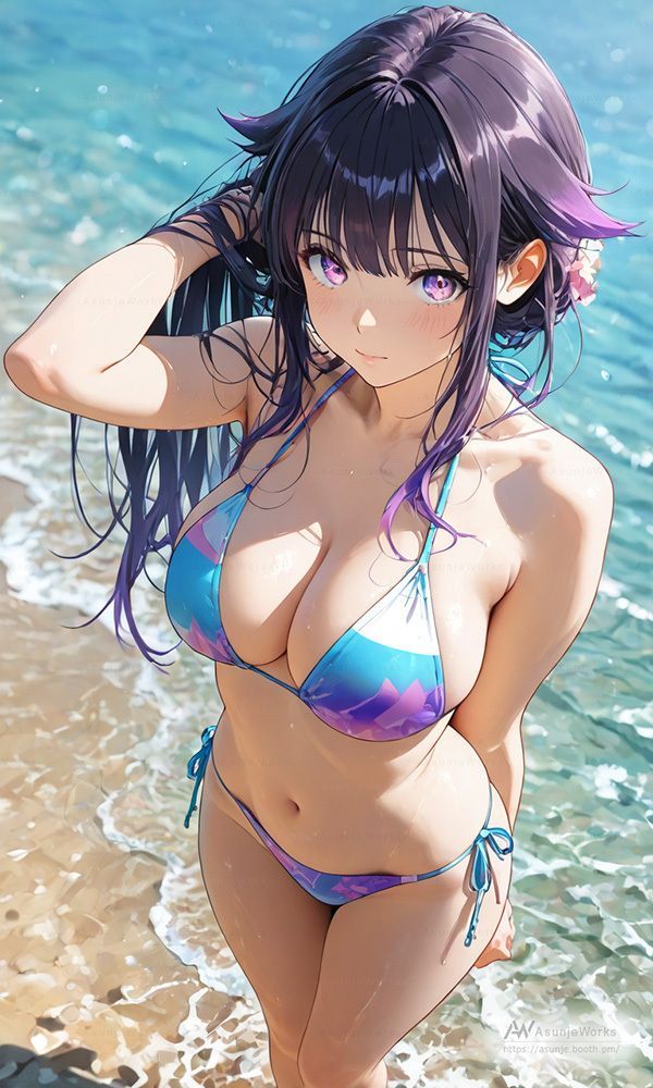 のんページです ✨Uniform-style anime girl today✨ 💗今日のビーチガール 天音ちゃん