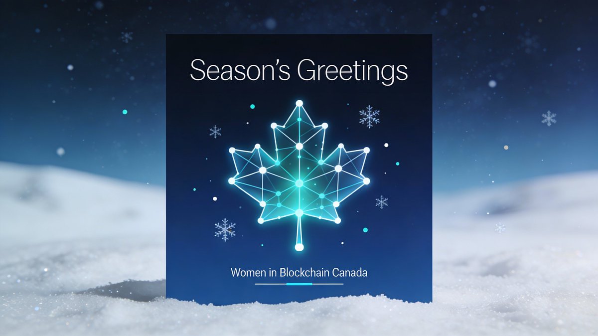 WomanBlockchain's tweet image. Season’s greetings from Women in Blockchain Canada! ❄️✨
Thank you to our community of builders, leaders, and learners who continue to innovate, uplift one another, and shape the future of Web3. Wishing you peace, prosperity, and empowered possibilities in the year ahead. 💫…