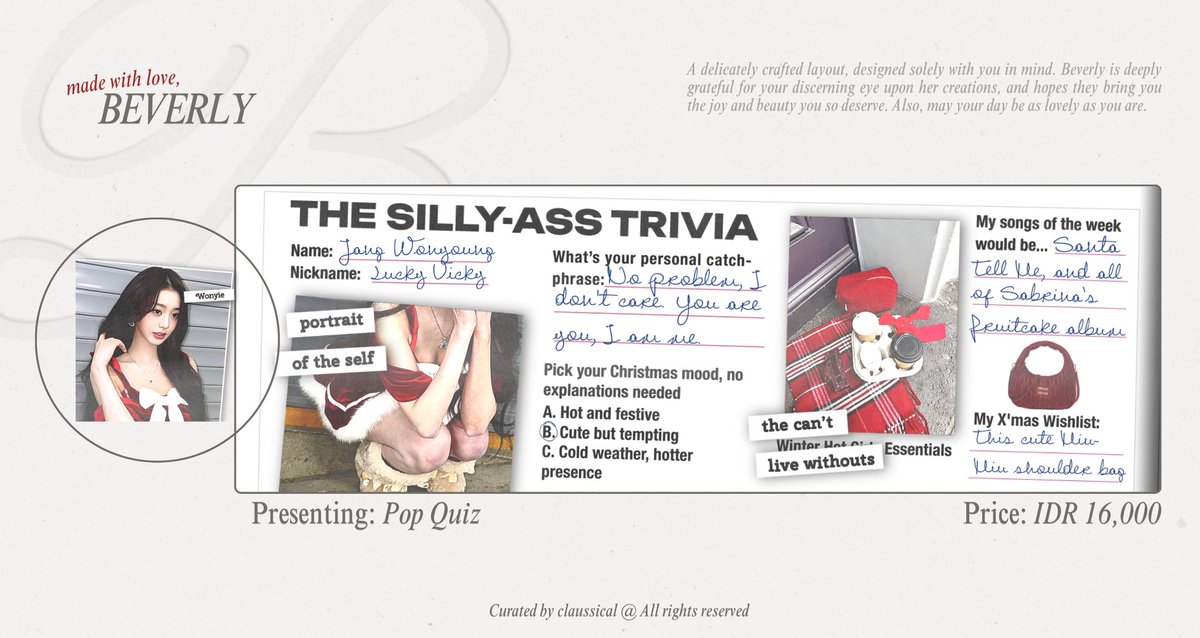 claussical's tweet image. Please help repost? Thank you! 

Grab a B1G1 deal when purchasing these ready stock layout featuring Jang Wonyoung (IVE). All layouts are available for retext ✨ #zonauang