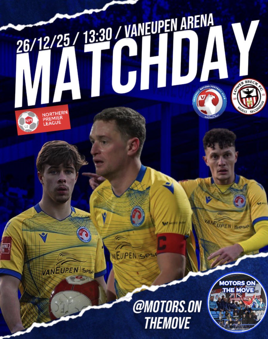 MotorsOnTheMove's tweet photo. BOXING DAY MATCHDAY🥊

Vauxhall 🆚 Lower Breck⚔️
Fri 26th Dec 📆
13:30 KO ⏰
VanEupen Arena 🏟️
CH66 1NJ📍 https://t.co/HsAPH9kayM