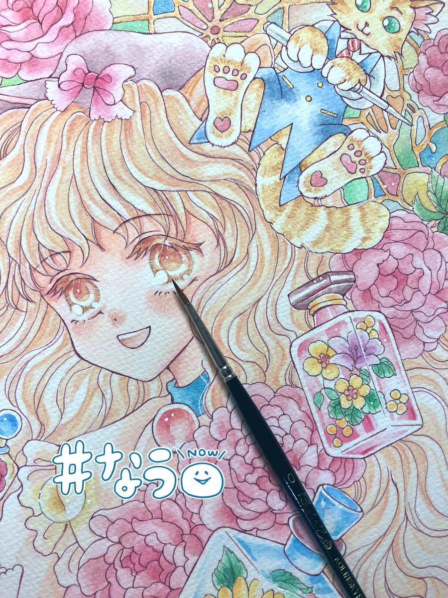 アナログイラスト展 #川崎文具店 とりあえず完成🐈しばらく寝かします