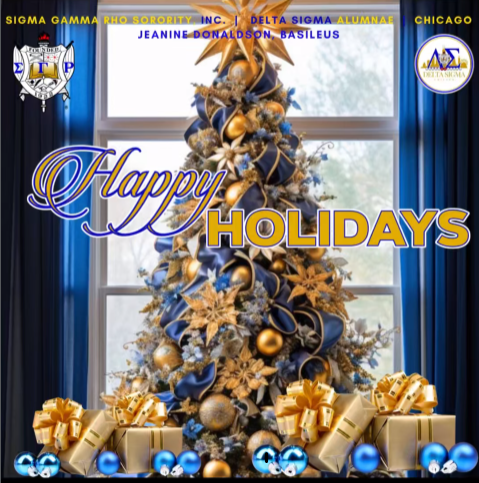 SGRhoChicago's tweet photo. Wishing the happiest of holidays to you and your families this holiday season!! #HappyHolidays #SGRhoChicago #DeltaSigmaChicago #TheRHOyalStandard #aRHOyalStandardProduction https://t.co/qqo908SC5R