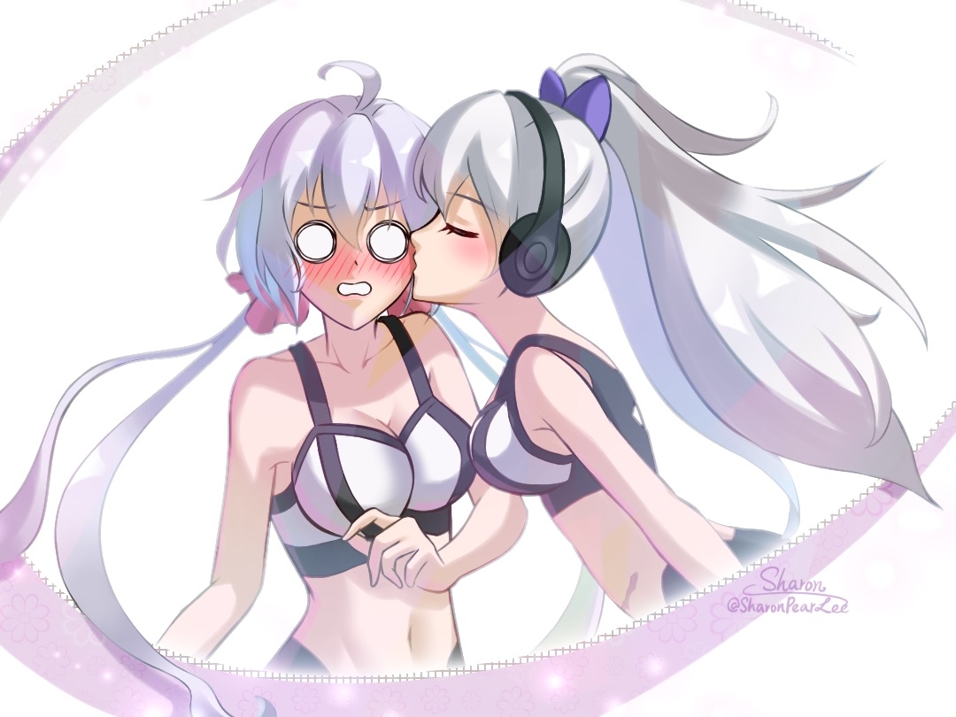 Gift for <a href="/Eeveesona/">Eeveesona (Luna) 🏳️‍⚧️</a> of Ruri and Chris! Merry Christmas!!☺️💗