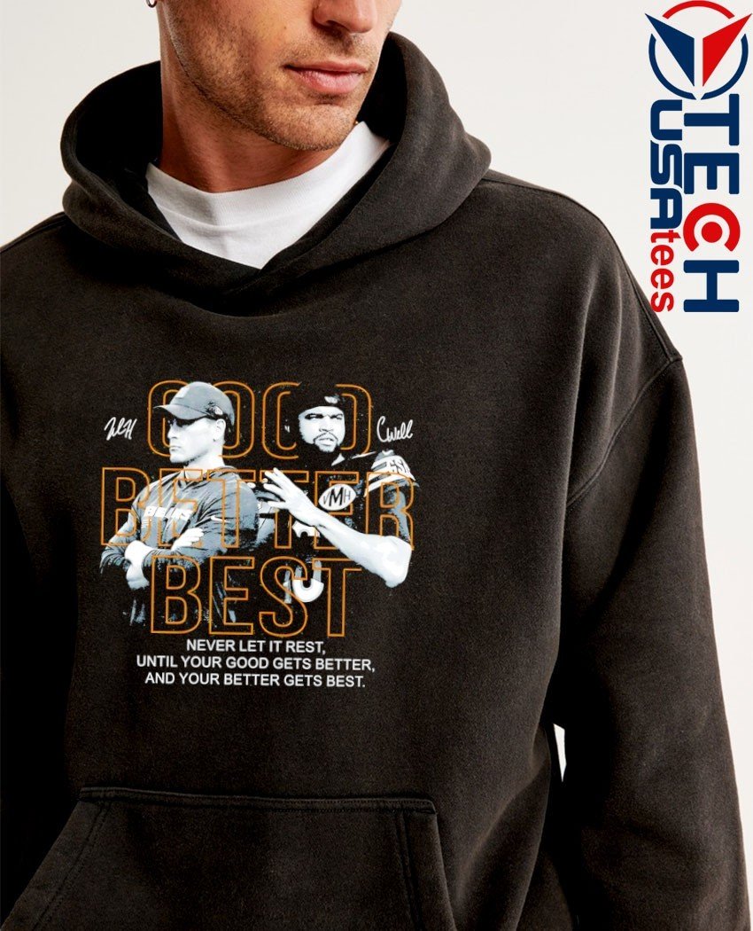 TechTeesUSA's tweet image. ✍️🐻 Chicago Bears Caleb Williams and Ben Johnson Good Better Best signature graphic shirt
Chicago’s future ranked and signed in one powerful Bears graphic.
Buy now: techteesusa.com/product/chicag…
#ChicagoBears #NFLFuture #SignatureTees #TechTeesUSA