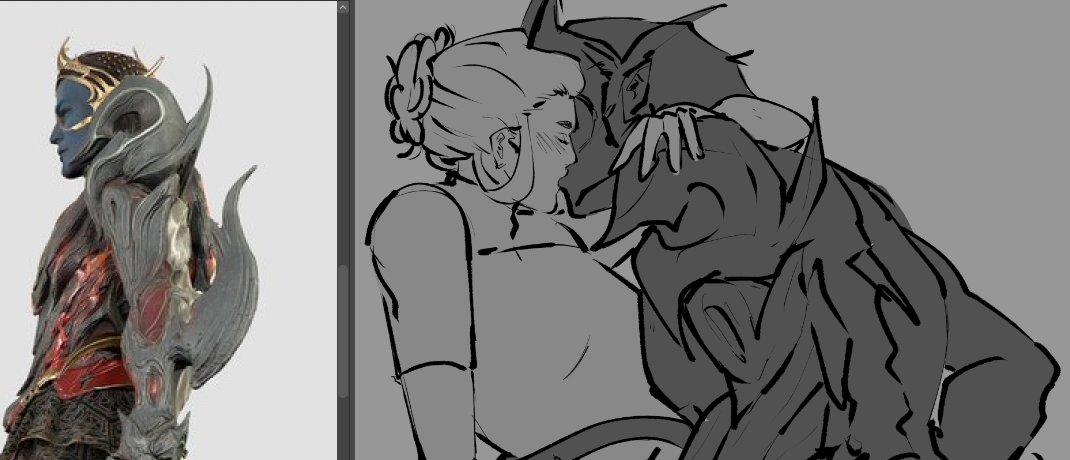 _minthe_draws's tweet image. happy holidays to my drifter and roathe