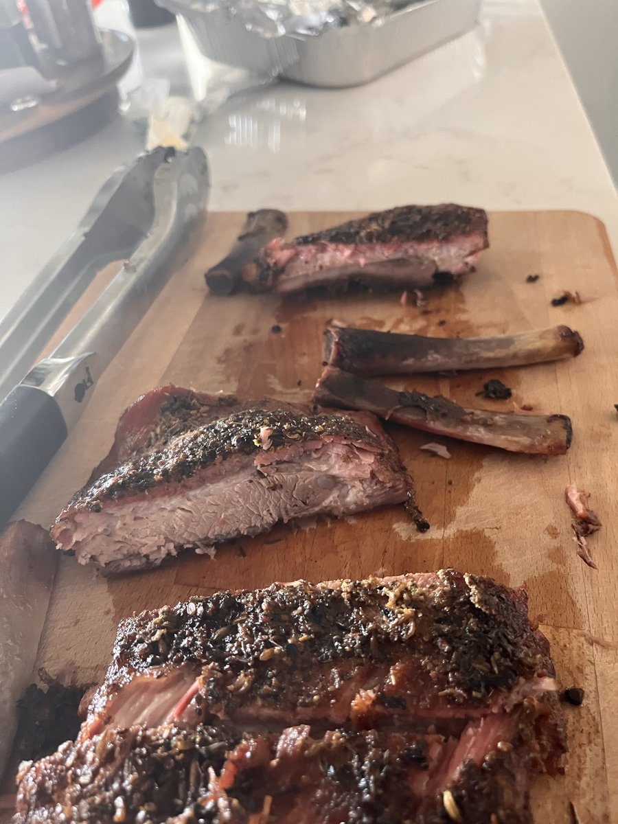 Made some Christmas ribs. I’m probably going to regret posting these but they were so good I felt compelled to share. 

Merry Christmas everyone! I hope you all had a day of relaxing with family and enjoying some sports.