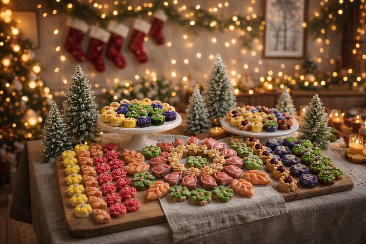 Jalila_Jordan's tweet photo. The @Jalila_Jordan family wishes you and your family a merry Christmas! 

#MerryChristmas #christmasgifts #onlinesweets #arabsweets #marzipansweets #Marzipancake #Marzipanassortments https://t.co/IttPq0qZGE