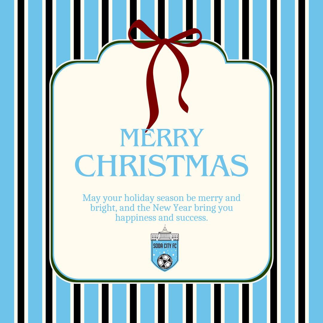 SodaCityFC's tweet photo. Merry Christmas from Soda City FC to you and yours 🎄🩵 https://t.co/4QrfPz3CQu