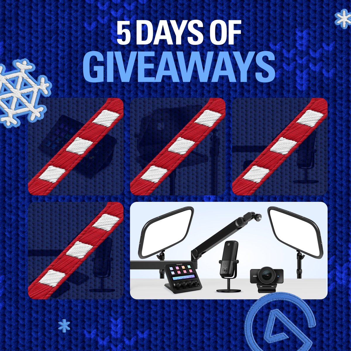 🎶 On the last day of giveaways Elgato gave to one winner... 🎶

🎁 One Wave Mic Arm Pro, Stream Deck +, Wave:3, Facecam 4K, and two Key Lights

To enter:
1️⃣ Join discord.gg/elgato
2️⃣ React to the post in the giveaways channel

Winner chosen January 7th.