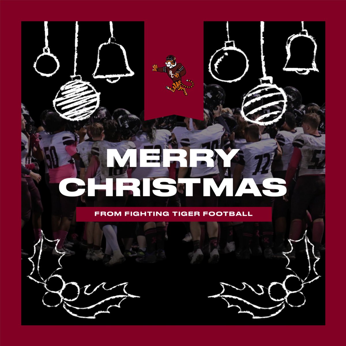 Breck_Football's tweet photo. Merry Christmas Fighting Tiger Nation from our team to yours!! Hope everyone has a great day!! #ROW #WE/ME https://t.co/FLsxiJ3rqn
