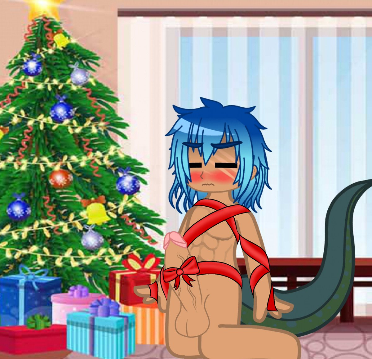 Regalo de navidad para ustedes 7w7 🎄🎄🎁❤️‍🔥❤️‍🔥✨

Saurus: me está apretando el listón!!..