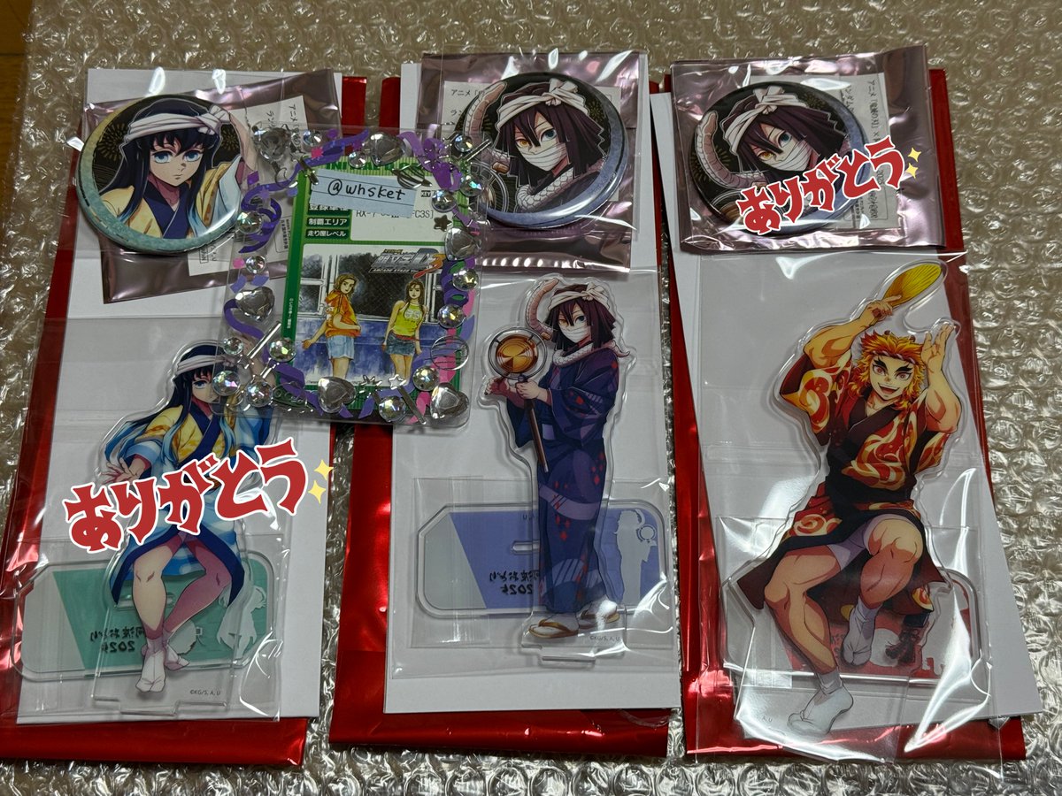 缶バッジ　アクスタ 交換】鬼滅の刃 鬼滅 阿波おどり 2025 アクスタ 缶バッジ 譲▶︎煉獄