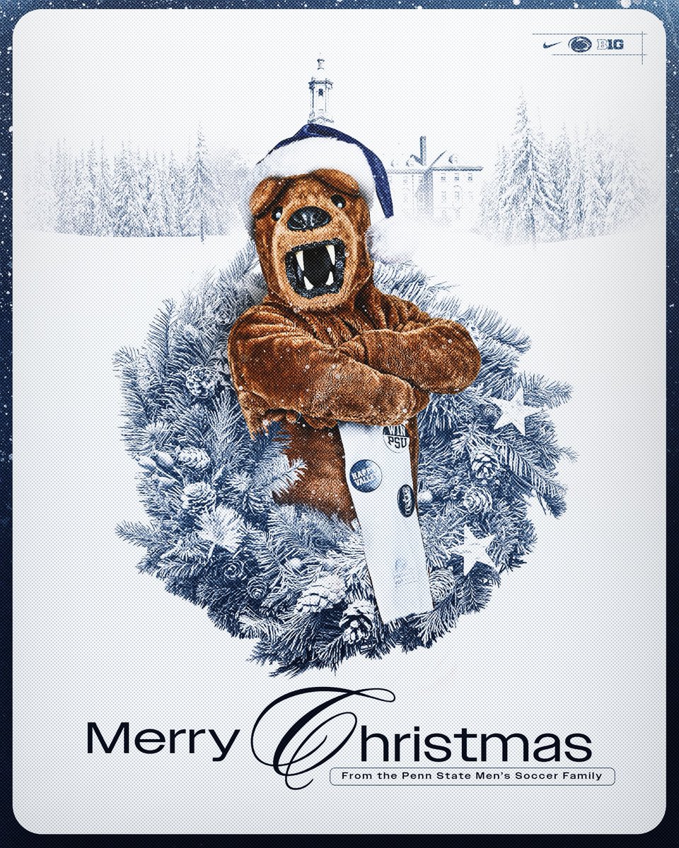 PennStateMSOC's tweet image. From our team to yours, Merry Christmas and Happy Holidays 🎄🎁

Check out this message from Coach Dow and his family!!

#WeAre