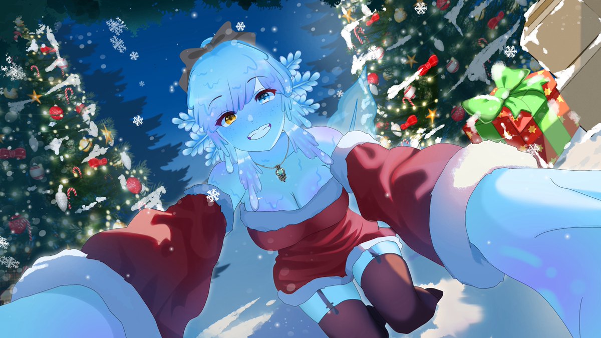 MERRY CHRISTMAS AND HAPPY HOLIDAYS!
Thank you guys for making me one really happy little slimeball~ I couldn't ask for a better community~!
I hope you guys have a fun day with your loved ones and eat all the food you can stomach~

art is by vgen.co/Katsutora