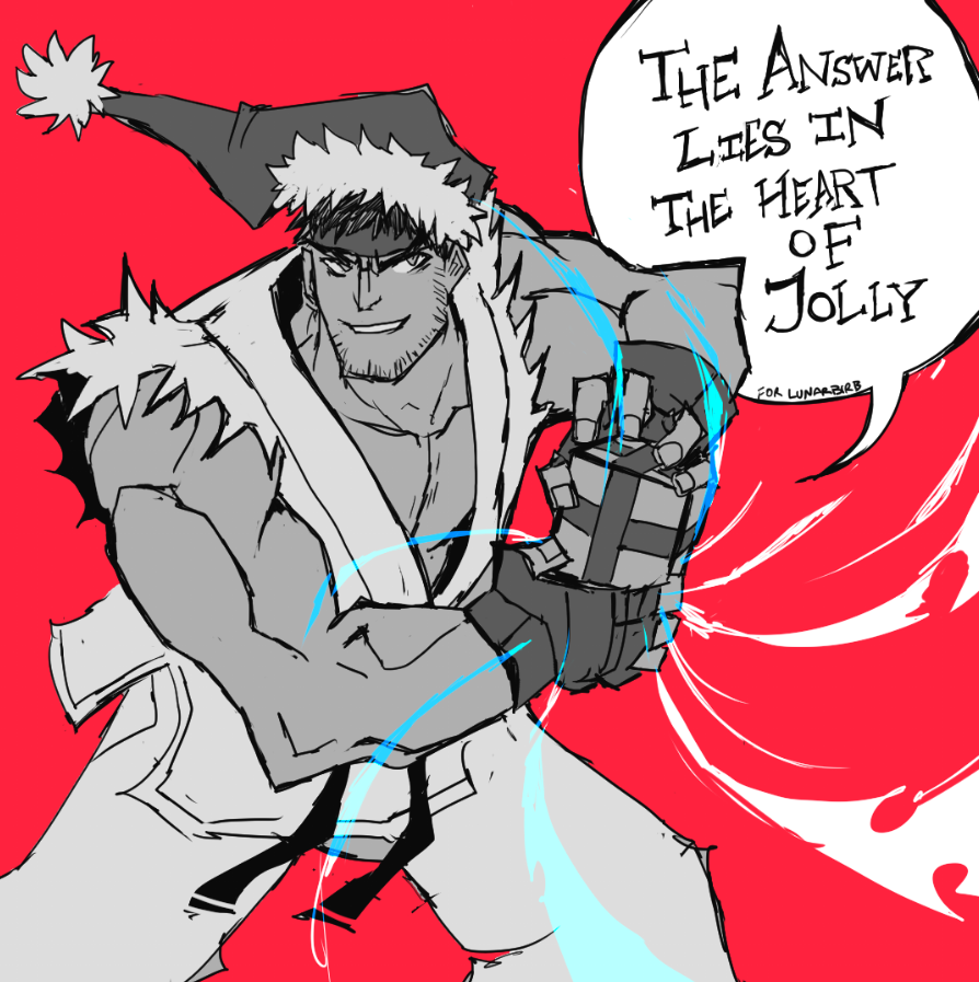 GENCZILLA's tweet image. Holiday Ryu Sketch