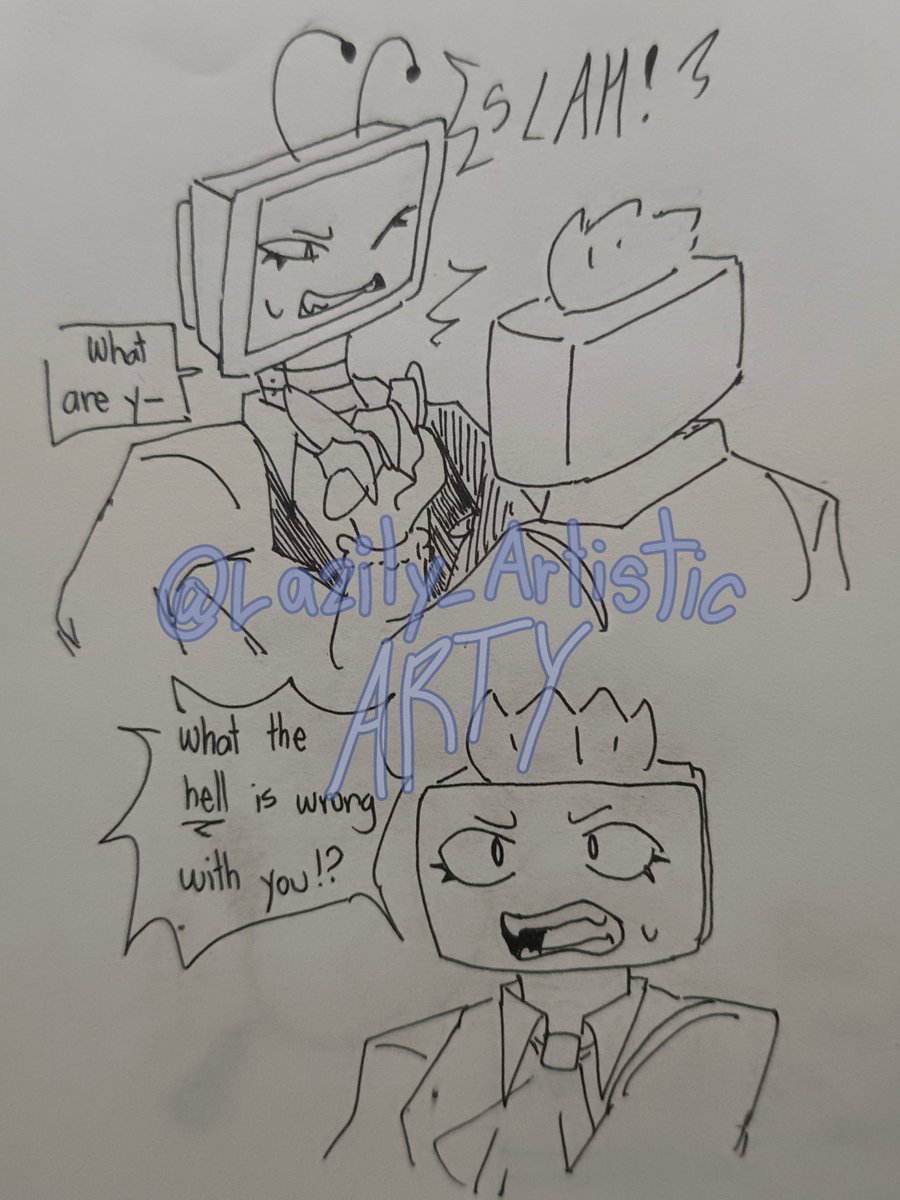 Lazily_Artistic's tweet photo. [Repost cause tag mistakes]

They may have bad history but that doesn't mean they don't care about each other. At least in some way, they do. 
#dandysworld #microtissues #cleanscreen #dandysworldtisha #DandysworldVee https://t.co/UL946HyqyH