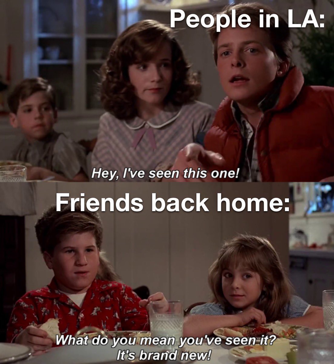 americanamemes's tweet photo. People in LA talking to their hometown friends about the movie they saw at a FYC event a month ago: https://t.co/E5A92irtC3