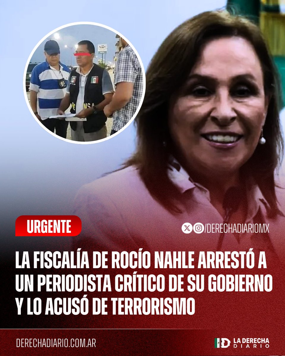 DerechaDiarioMX's tweet image. 🚨🇲🇽 | #URGENTE AUTORITARIA DE MIERDA: El gobierno de la desgraciada, hipócrita, descarada y repudiable Rocío Nahle arrestó al periodista Rafael León y lo acusó de "terrorismo" por criticar su pésimo gobierno que tiene sumido en la miseria a Veracruz.
