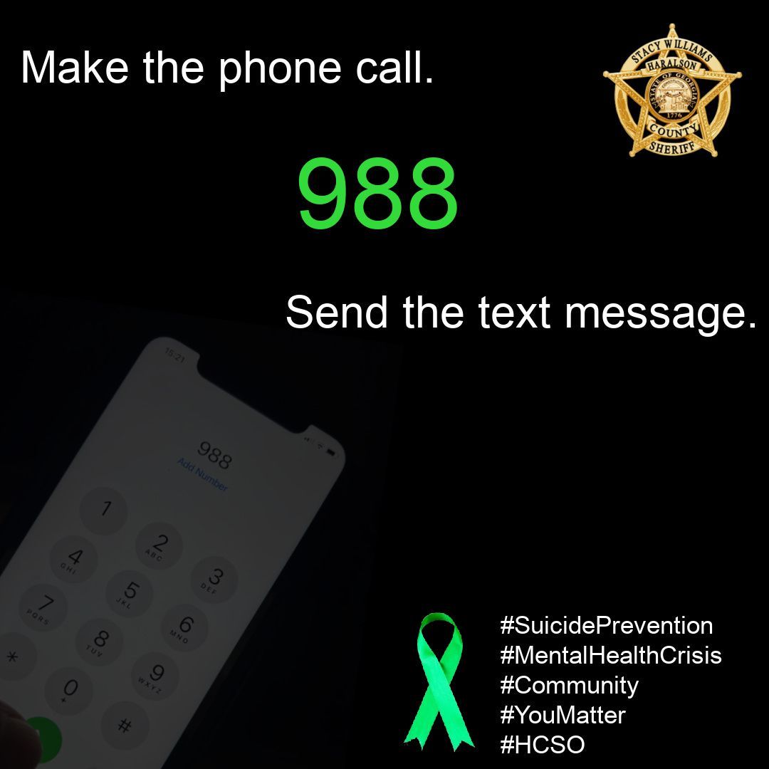 HaralsonSheriff's tweet photo. Take a deep breath.
You’ve almost made it through the day.
You ARE making it!
If you are struggling, please reach out to someone. The Mental Health Crisis Hotline is available 24/7.
#YouMatter
#ChristmasCanBeHard
#YouAreMakingIt
#TextOrCall988
#HCSO https://t.co/BOFwlQCIxw